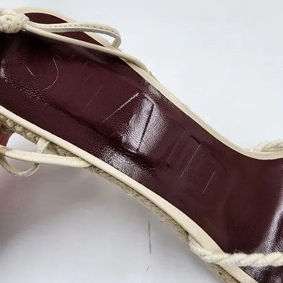 STAUD Chiara Espadrille Sandals Women's 7 Natural High Heel Tassel Braided Rope* - Picture 7 of 15